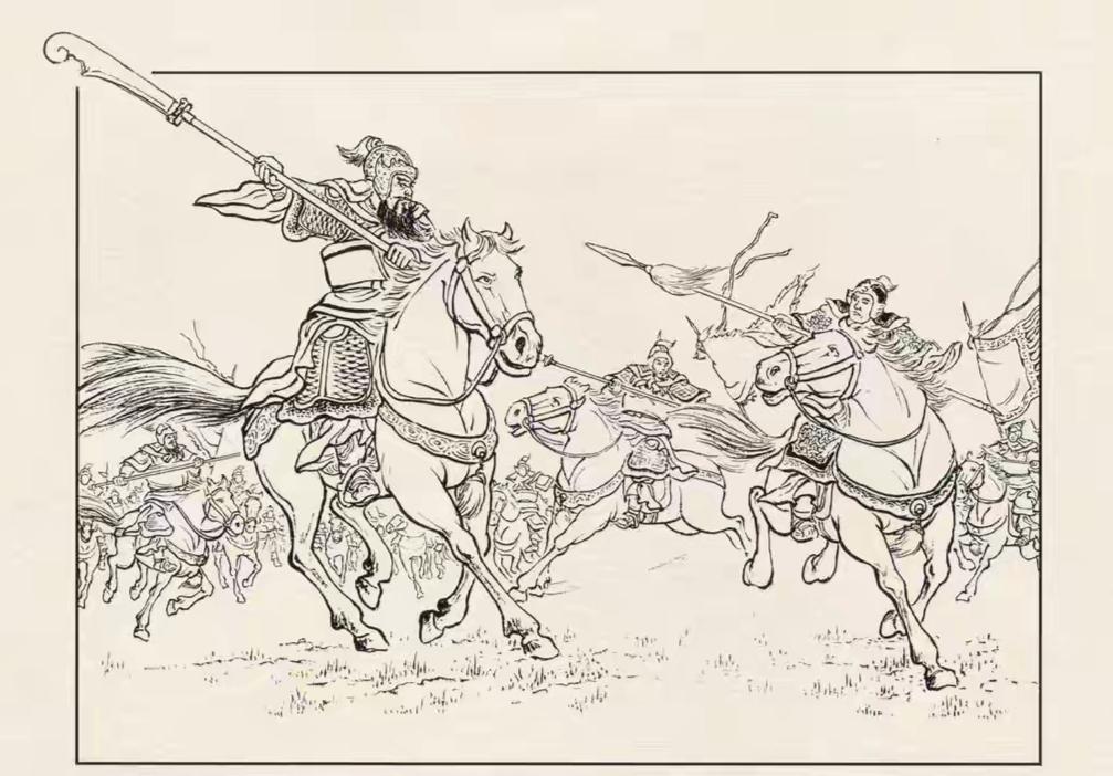 三国演义连环画：这员东吴大将是谁？曹仁来冲阵，他完全抵挡不住，丢人丢到家了！东吴