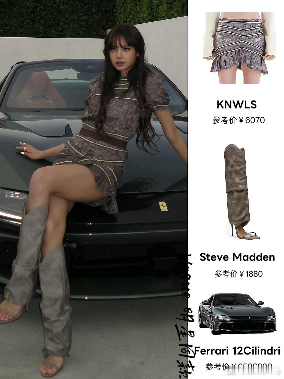 4.30Lisa今日更新，美女配豪车帅炸了 