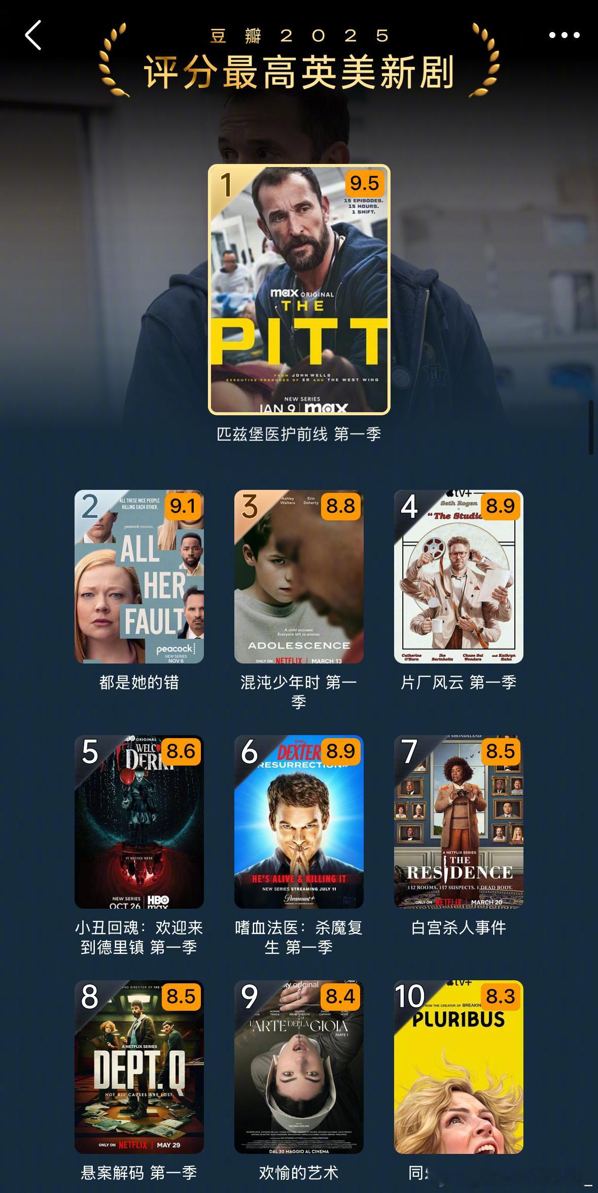 强推一下前三 年度必看！！！同乐者（未完结） 神剧 可看👀THE PITT年度