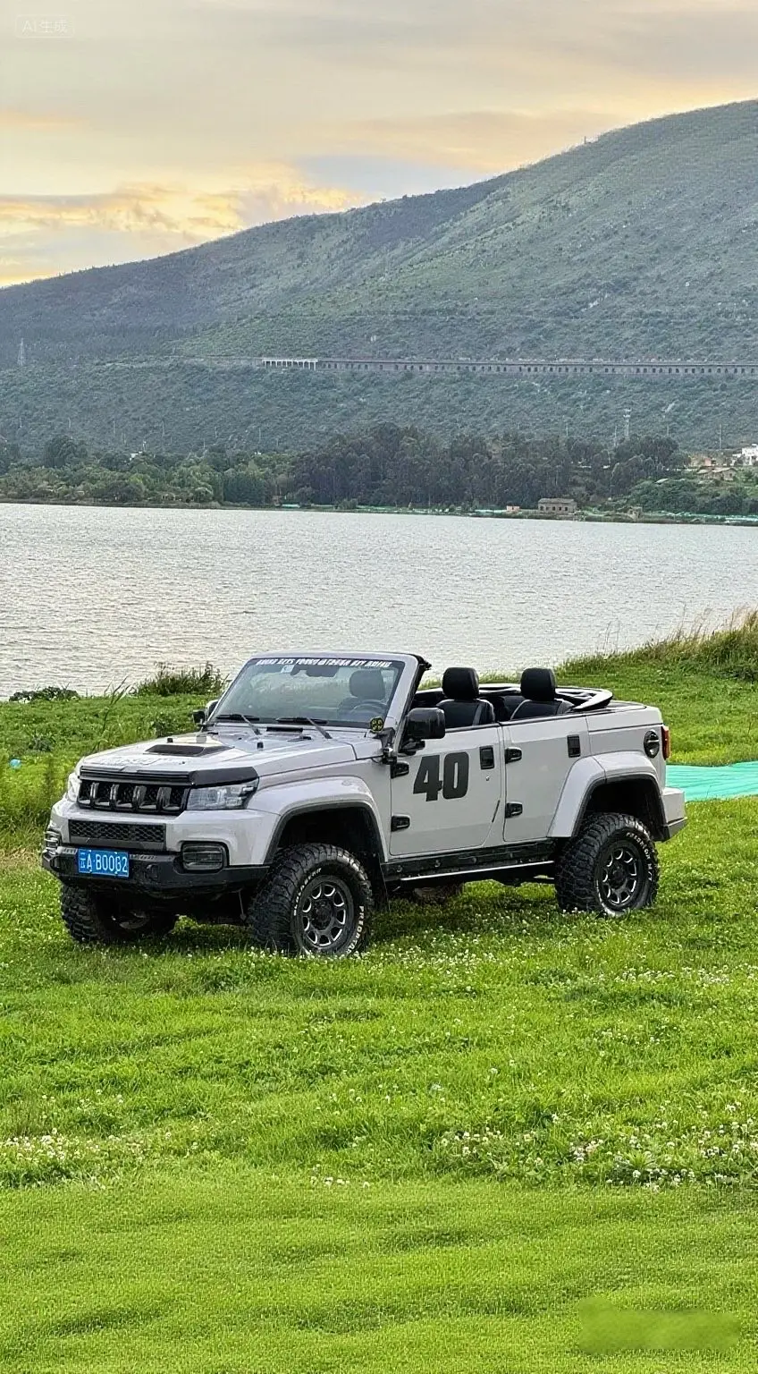 敞篷bj40，瞬间变成阅兵车。