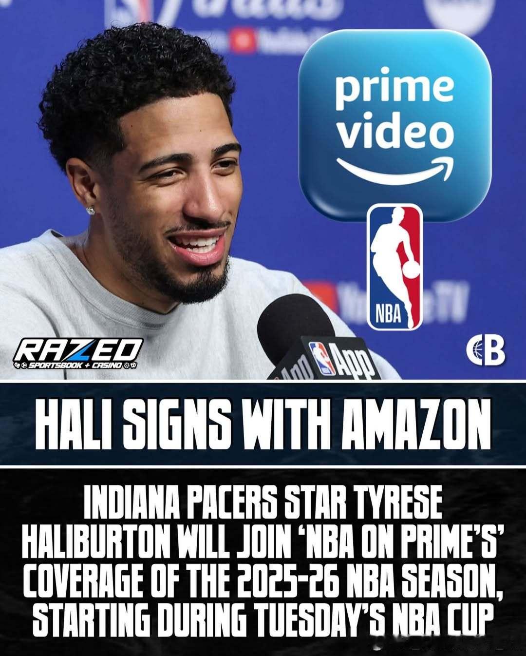 印第安纳步行者球星泰里斯·哈利伯顿将在2025-26赛季加入《NBA on Pr