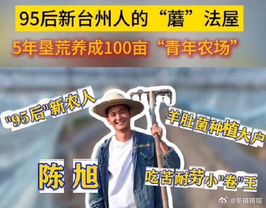 【脱下西装，扎根田野！台州95后新农人5年垦荒成领jun人物 】95 后青年陈旭
