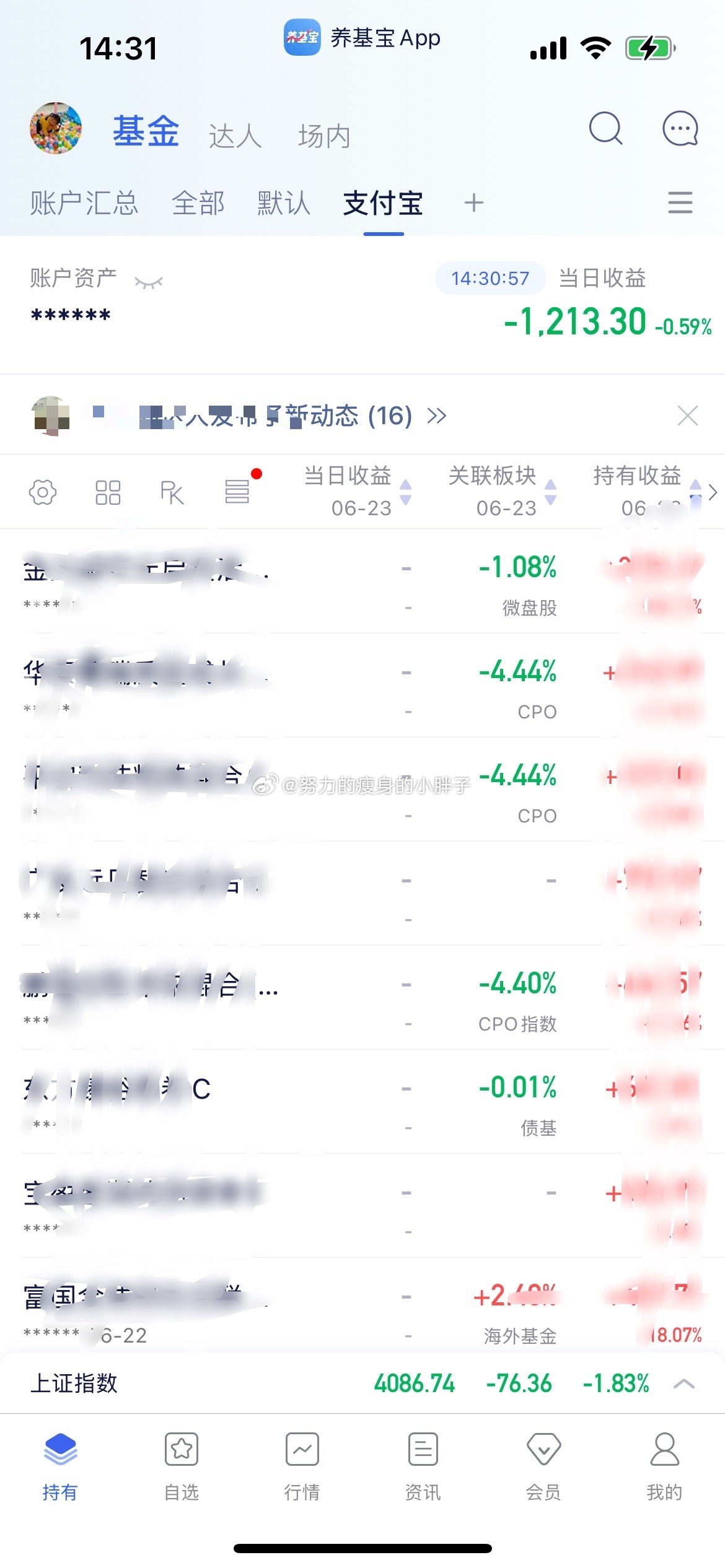 全球股市震荡大跌所以今天跌了，明天可以返包给我吗。要不然我会哭的跌的挺狠的，全是