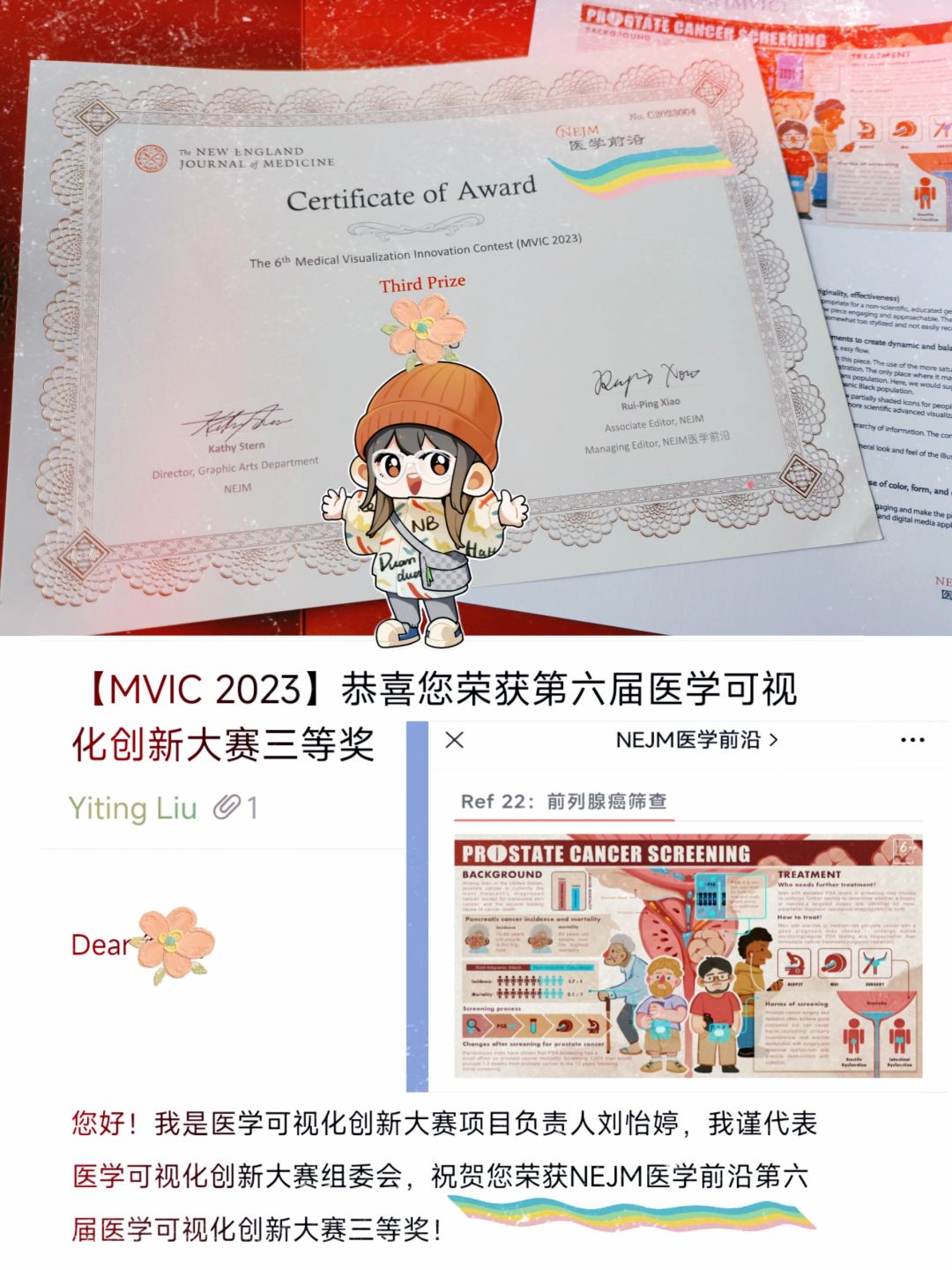 拿了NEJM医学前沿可视化创新大赛三等奖
