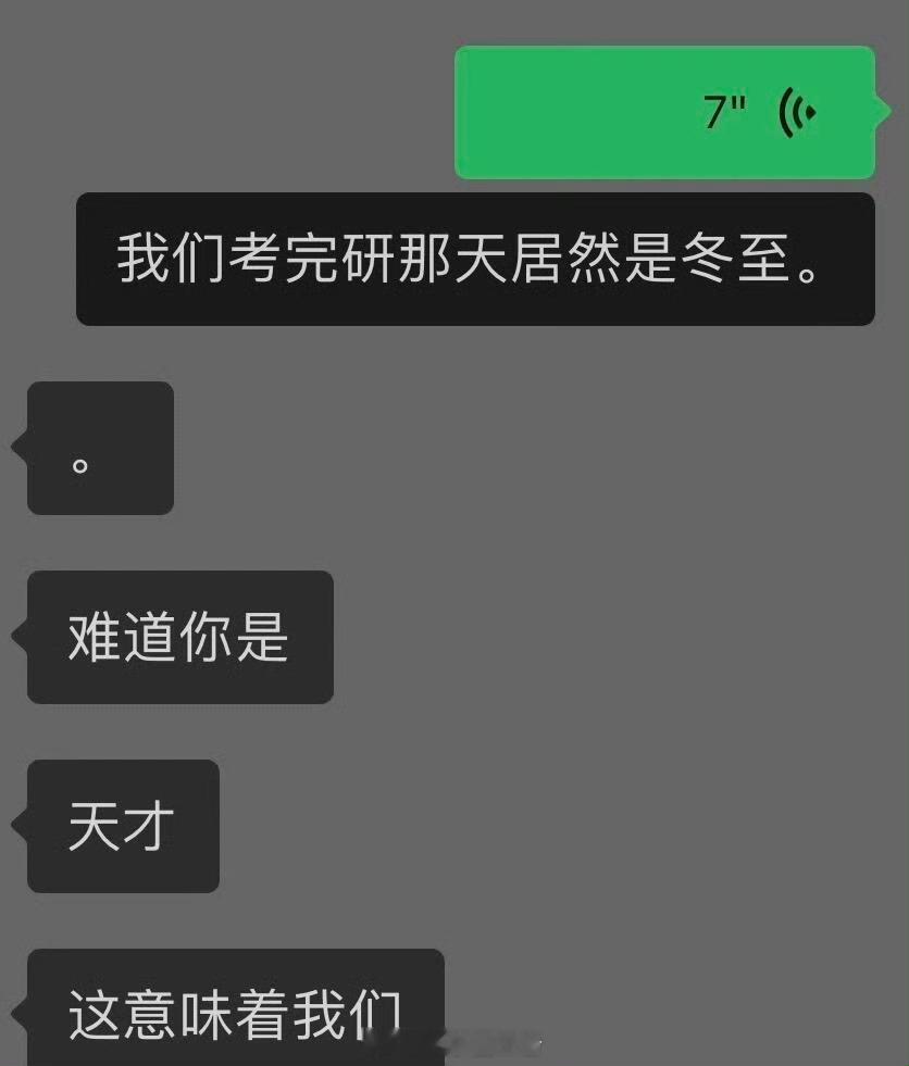 突然发现考研那天是冬至，考完研就度过了黑夜最长的一天，所以今年冬至，一定会有个好