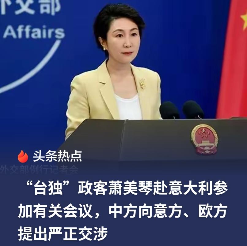 是可忍，孰不可忍！萧美琴再窜意大利，“议会台独”必须斩草除根！

萧美琴又偷偷摸