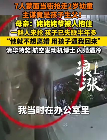 嫌犯刘某伙同六七名蒙面戴帽者，趁自家孩子外公外婆带遛娃时突然上前控制老人、将其推