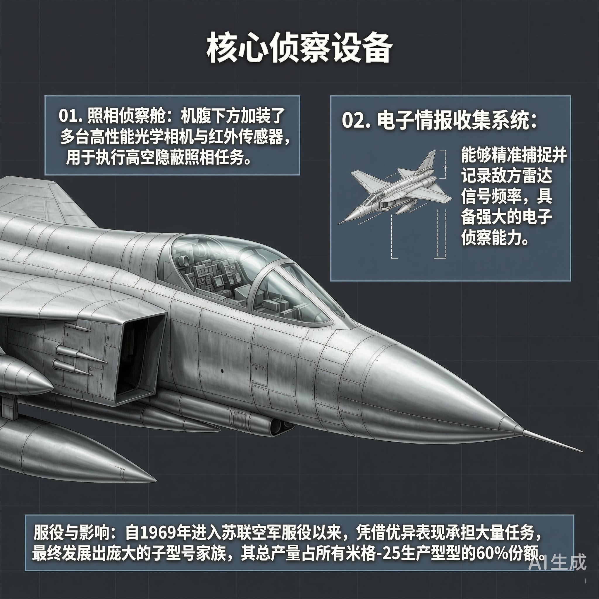军事ai新视野 俄罗斯米格-25R“狐蝠”侦察机米格-25R“狐蝠”（Foxba