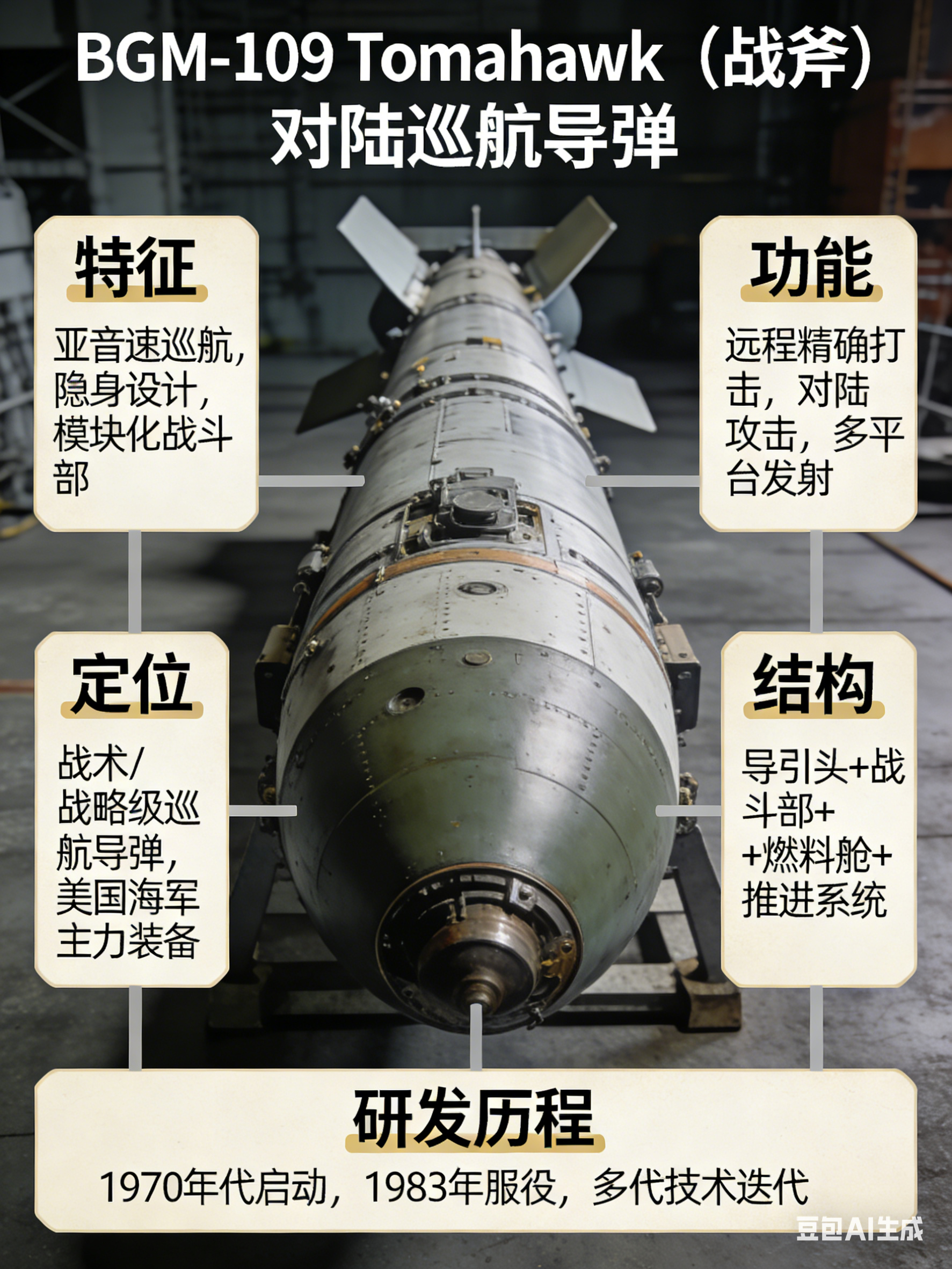 全球武器装备盘点 BGM-109“战斧”导弹BGM-109“战斧”（Tomaha