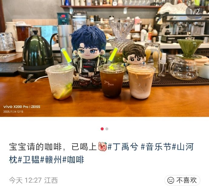 丁禹兮音乐节逆应援咖啡，丁禹兮赣州音乐节给粉丝准备了800杯咖啡，谁来懂一下这个