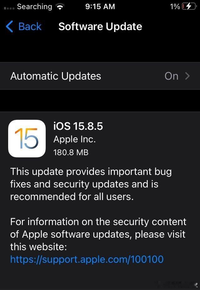 iPhone 6s和一代SE在昨天收到了一次iOS更新成为iPhone历史上维持