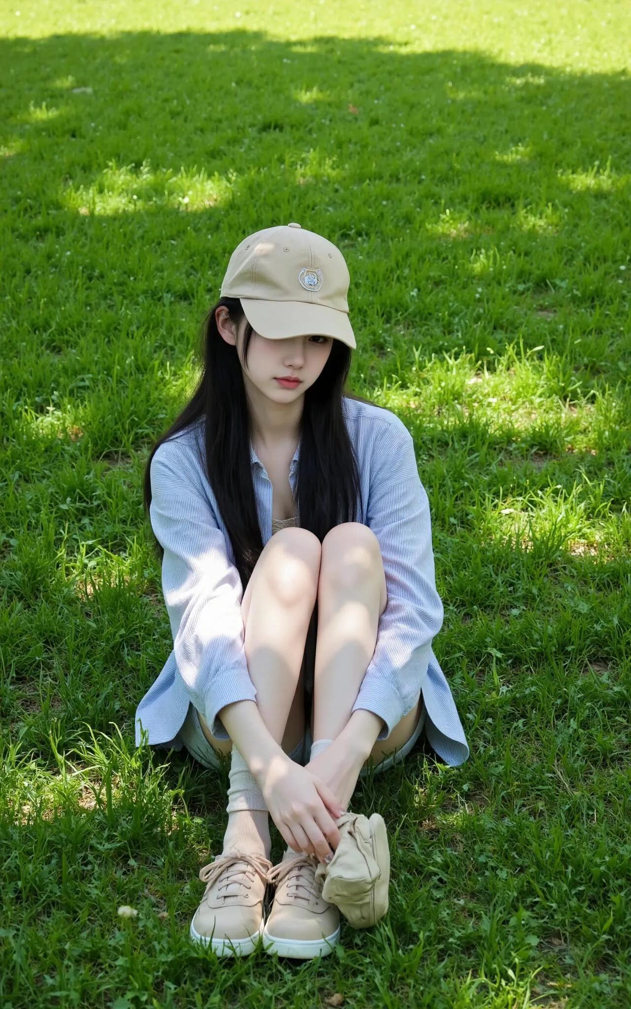阳光下的少女