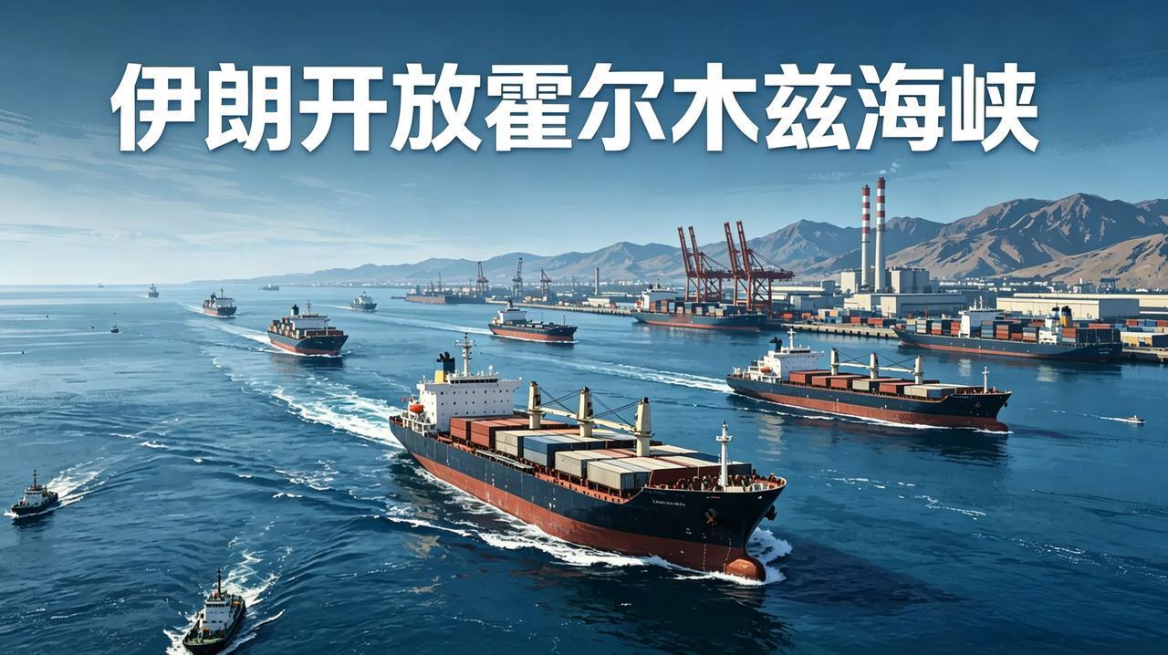 伊朗宣布开放霍尔木兹海峡，这让老美又尴尬了，十几艘军舰，数十架飞机，一万多美军在