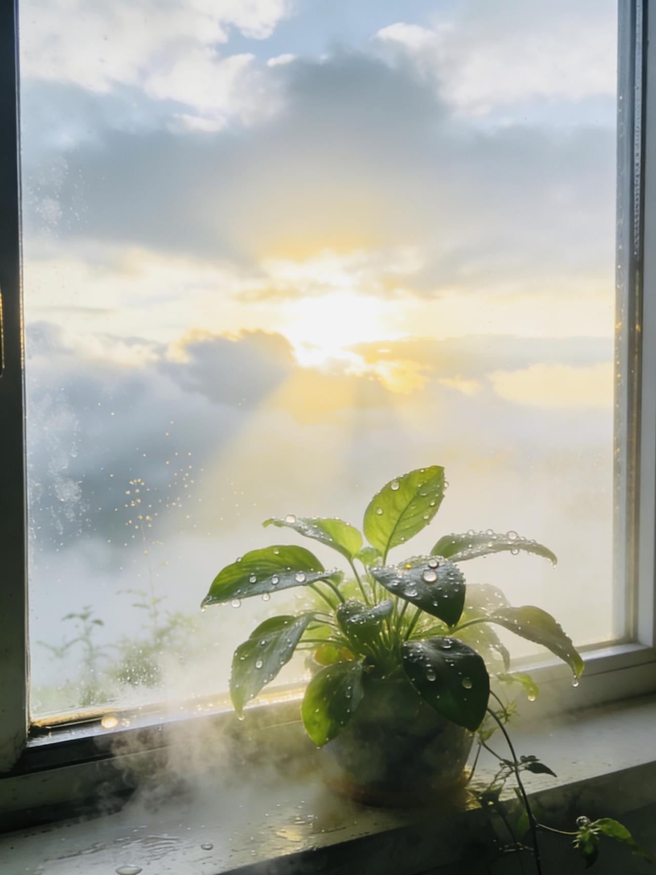 《拂晓的约定》

夜的帷幕被晨光轻轻拉开，天边晕染开浅金与绯红，像一幅未干的油画