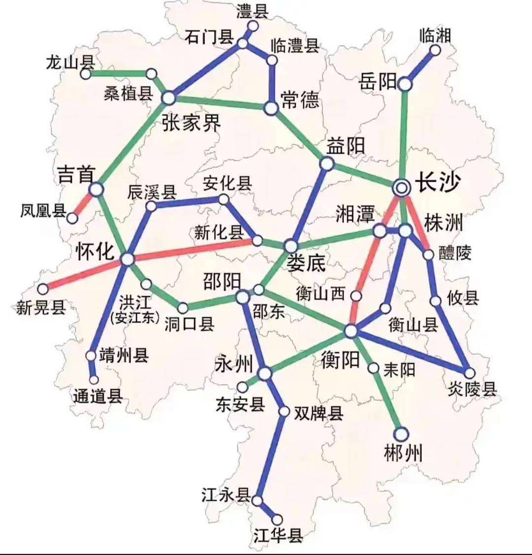 湖南除了长沙，还有哪几个全国性高铁枢纽？
湖南除了长沙，还有怀化、衡阳2个全国性