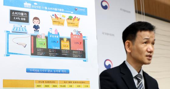 据韩国中央日报报道，上月韩国消费者物价指数(CPI)同比上涨2.4%。继10月之