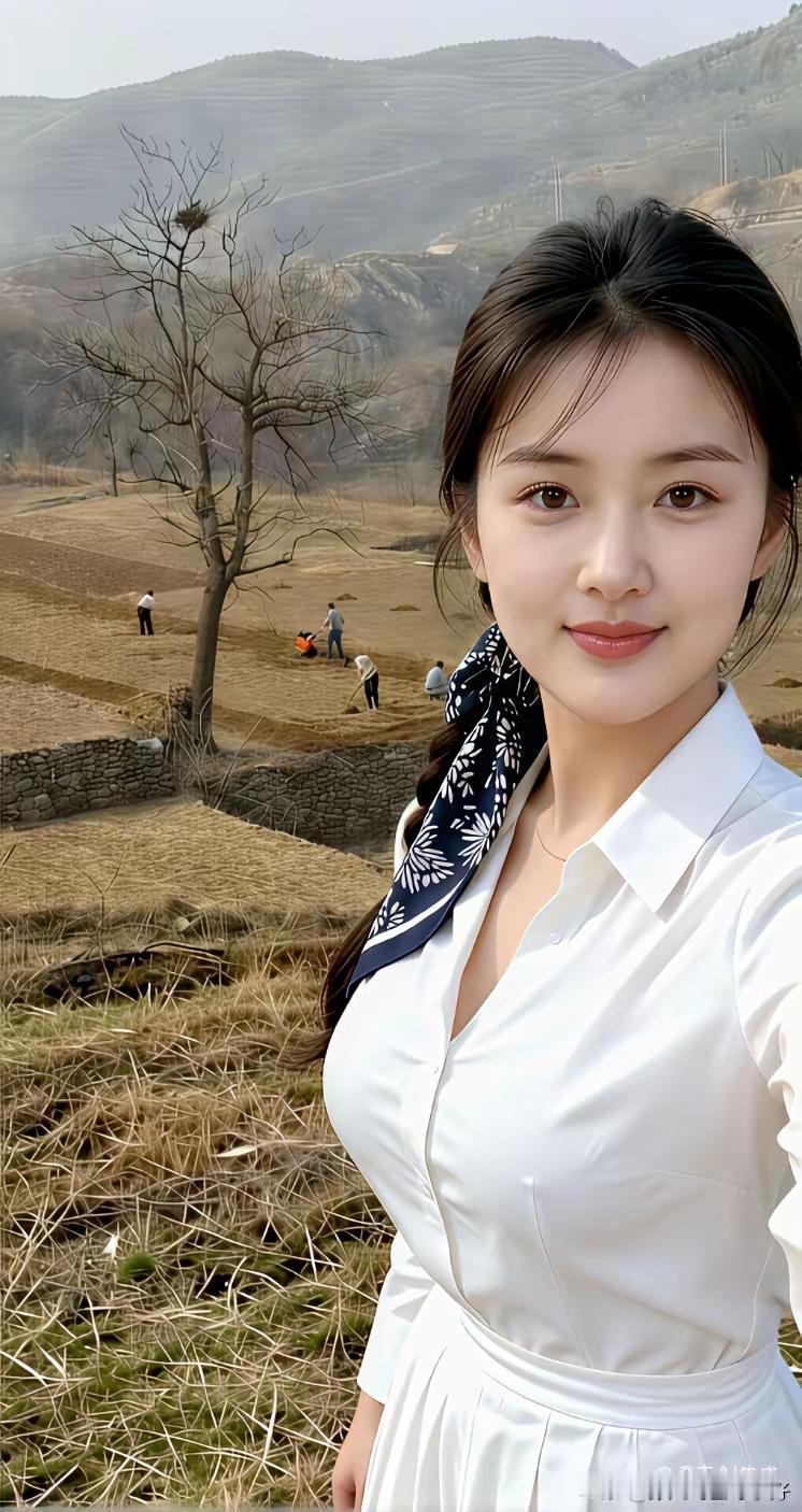 田园风光中的甜美自拍🌾🌾🌾