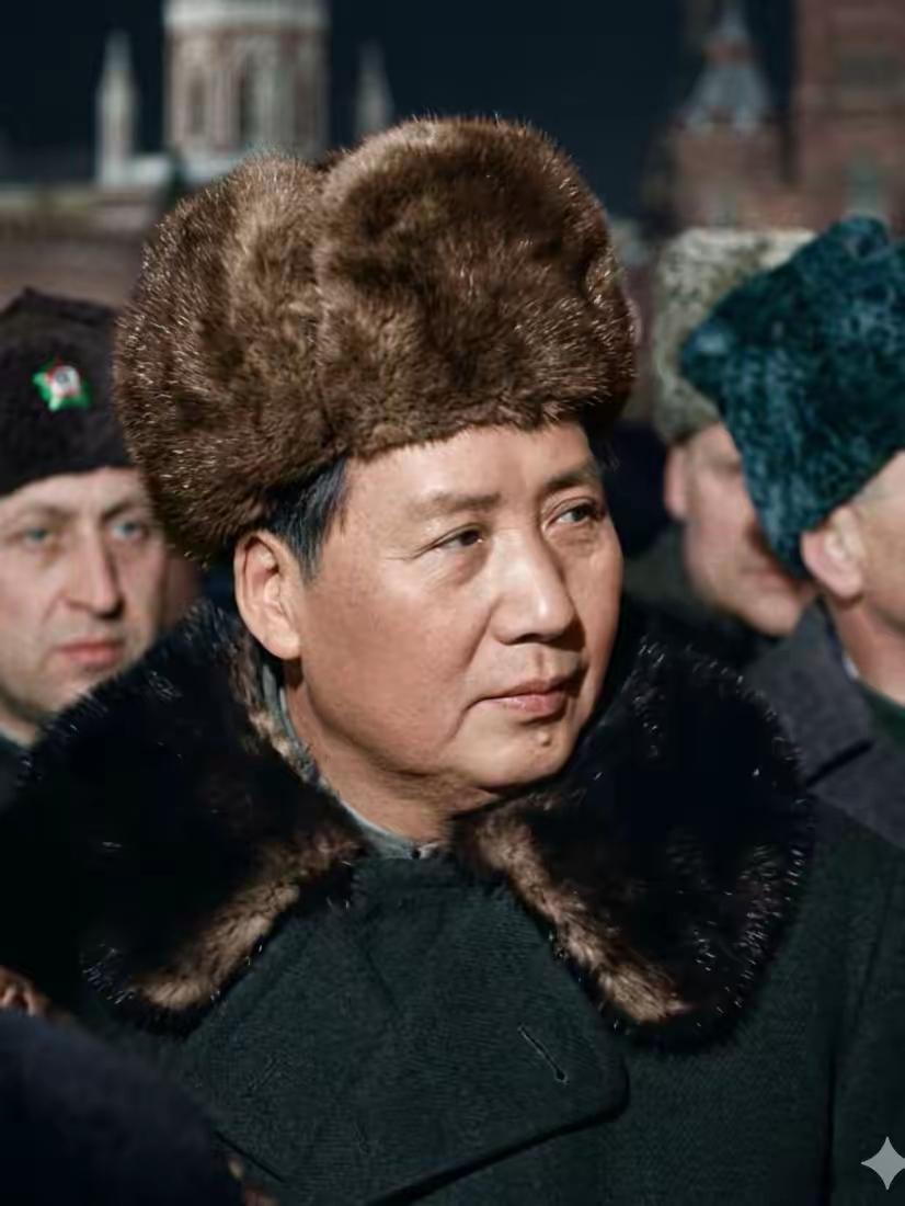 1949年12月，毛主席踏上苏联之行，这是新中国领袖首次出国访问。此行敲定中苏建