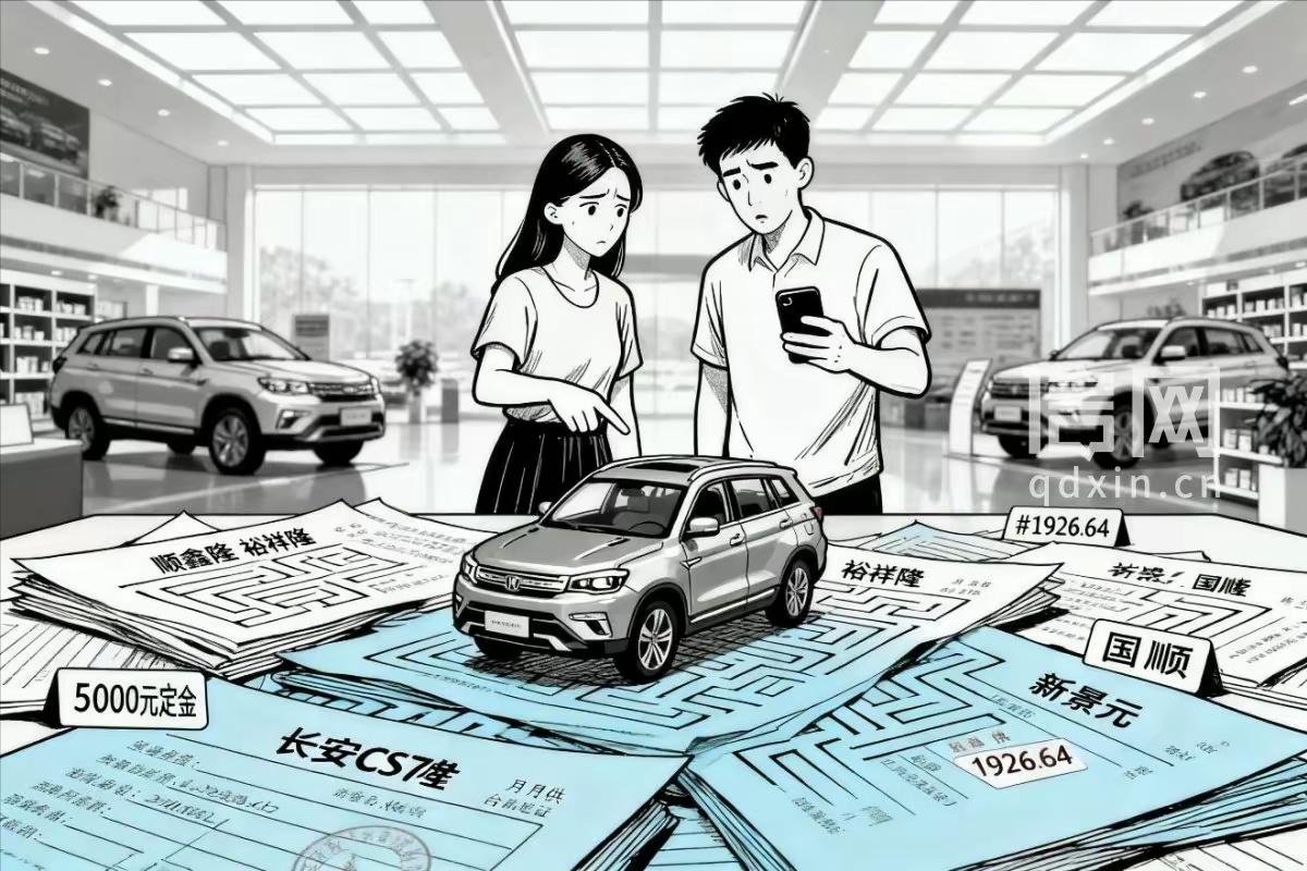 套路太深了！广东深圳，女子和丈夫购买了一辆长安CS75燃油车，交完定金才发现，卖