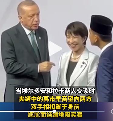一场外20国集团峰会上，出现了这搞怪的一幕，土耳其和印尼高层在相谈甚欢，而站在中