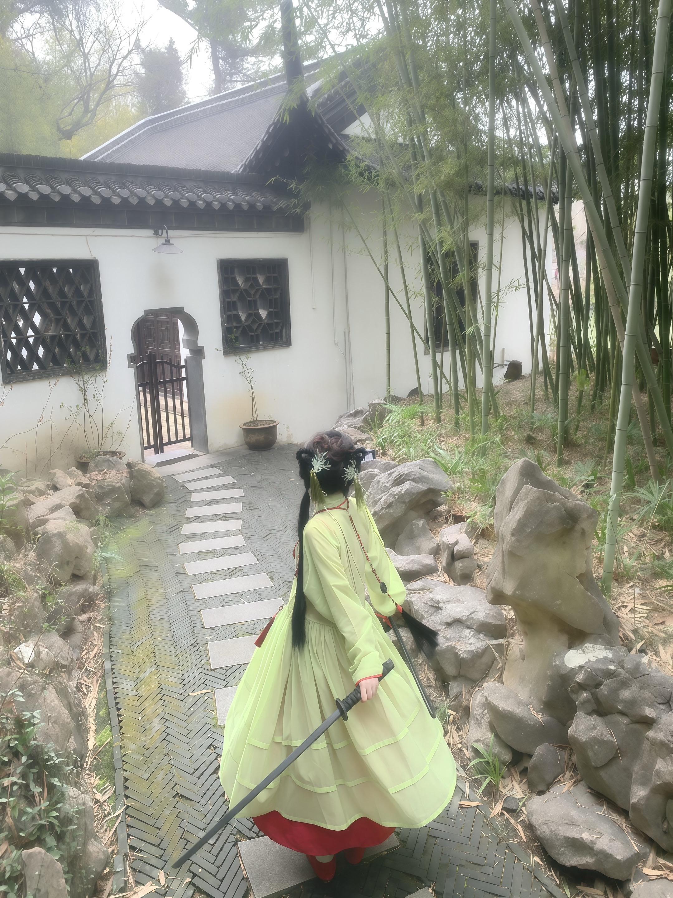 荫浓烟柳藏莺语满楼 醉舫湖天我用力挥手