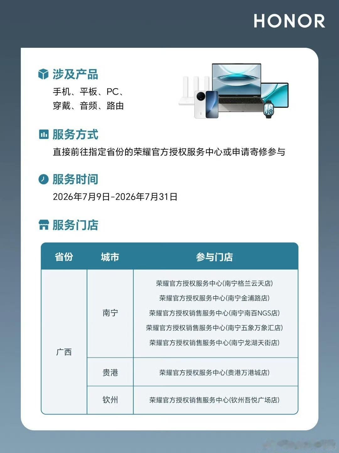 为负责的厂商点赞，前有大疆，现在荣耀也第一时间做了跟进！
荣耀专门为广西受灾地区