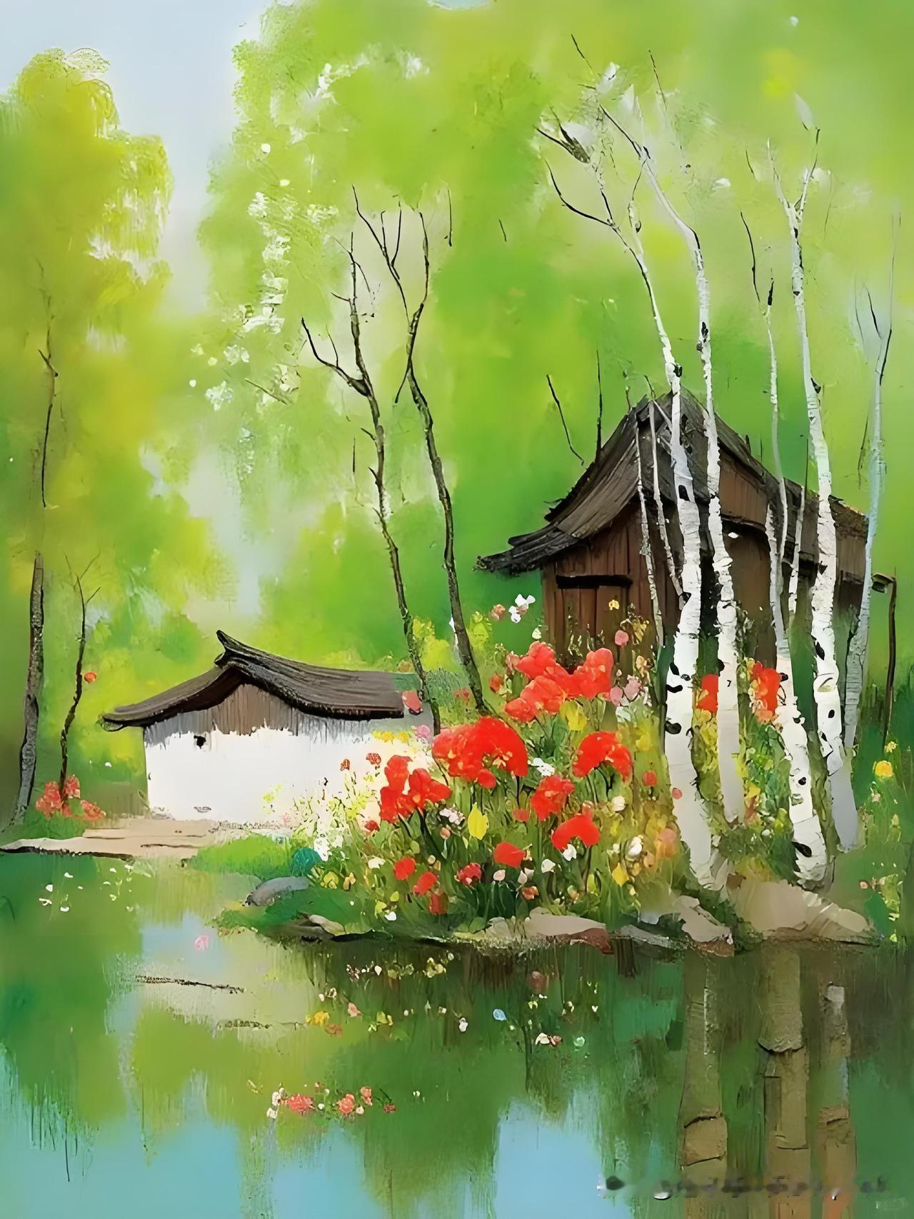 《雨后》
——宋.赵文
雨后临池草色浮，
小楼欲上又还休。
儿童问我悲何事，
忽