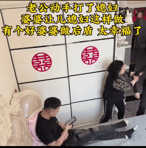 婆婆:揍他！
儿媳:不敢！
婆婆:揍他！
儿媳:怕！
婆婆:你揍！但凡他敢反抗，
