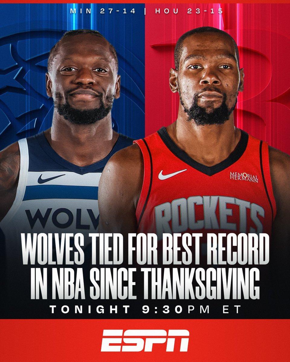 一会在腾讯督战森林狼vs火箭，狼近7战6胜，火箭近7战5负，火箭是背靠背第二战（