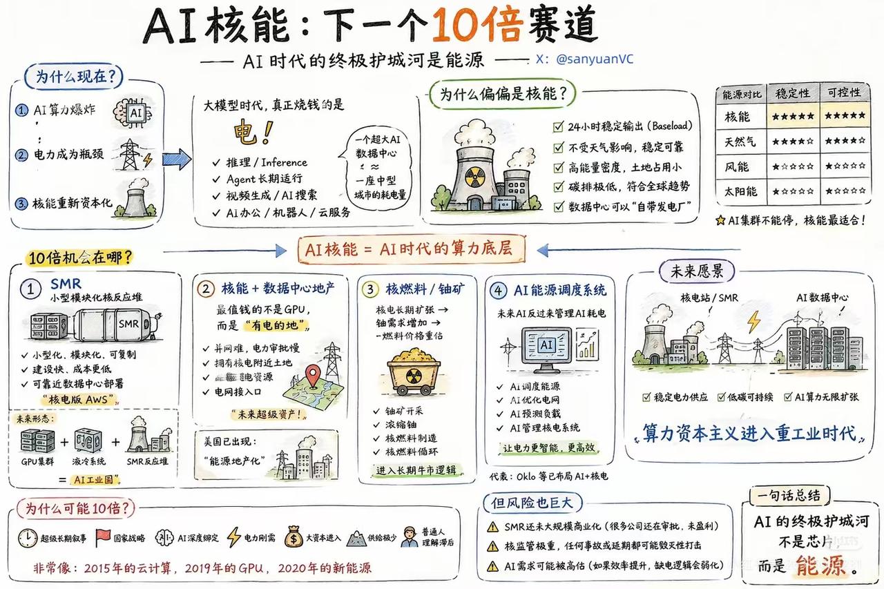 AI真正的终极瓶颈，根本不是芯片，而是电力
 
所有人都在卷GPU、卷光模块，却