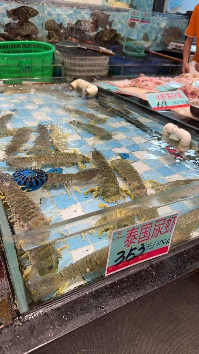 广东网友报当地酒楼，泰国濑尿虾价格，3两规格，353/斤，相当亲民的平价。当然，