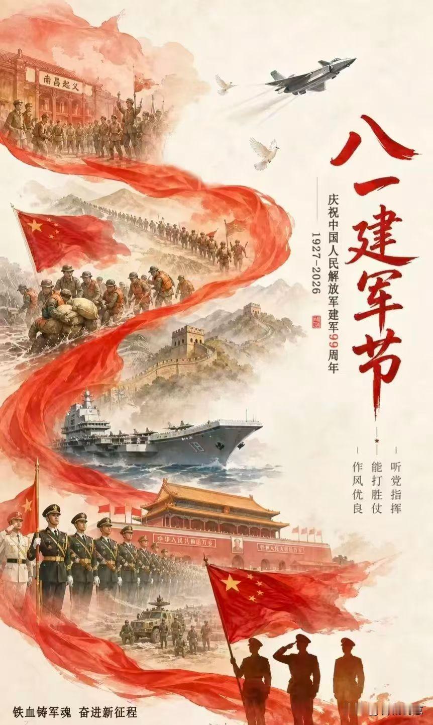 ❤️八一建军节，致敬中国人民解放军🇨🇳
山河无恙，皆因你们坚强守护
铁血铸军
