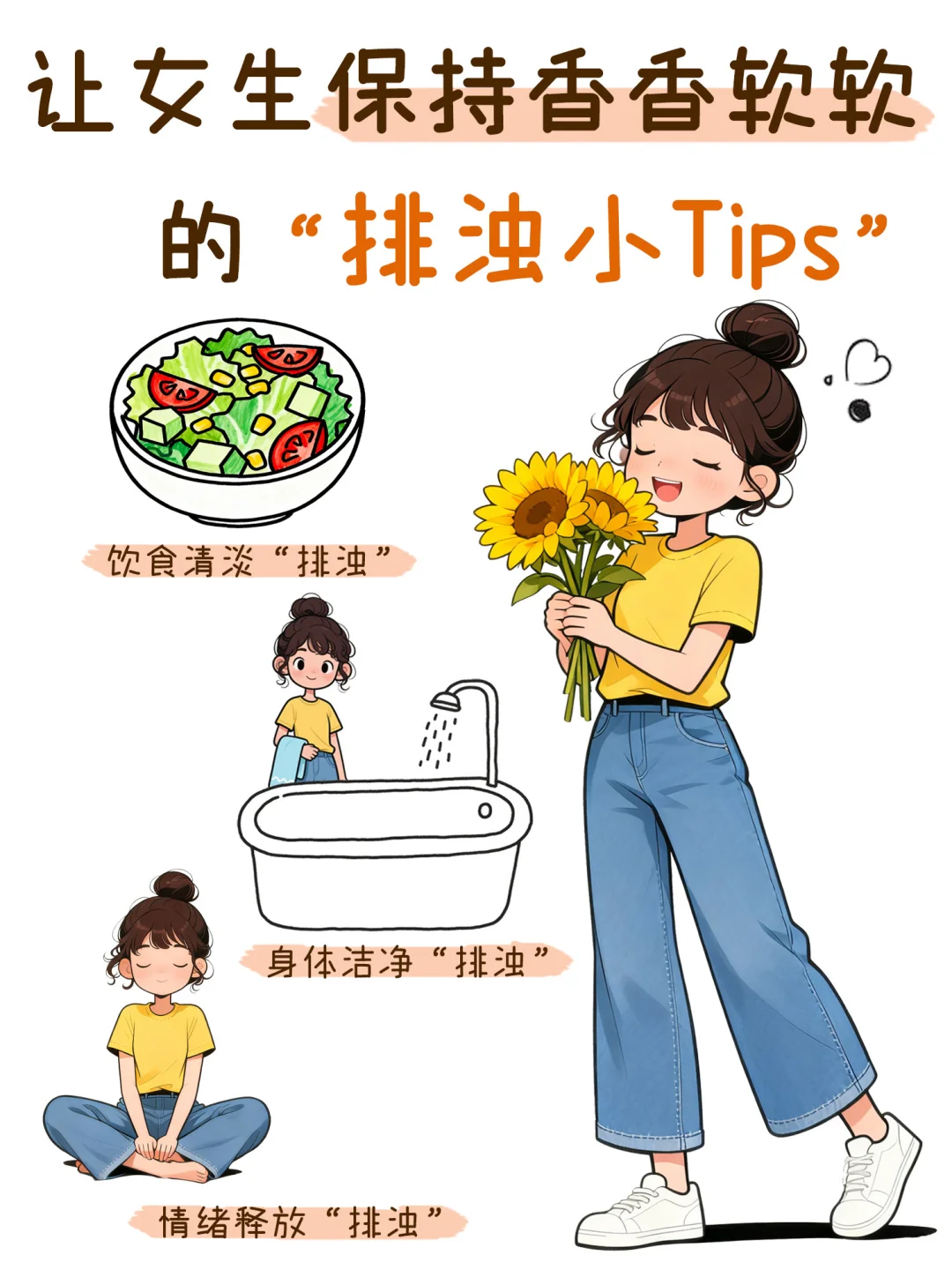 让女生保持香香软软的“排浊小Tips”～