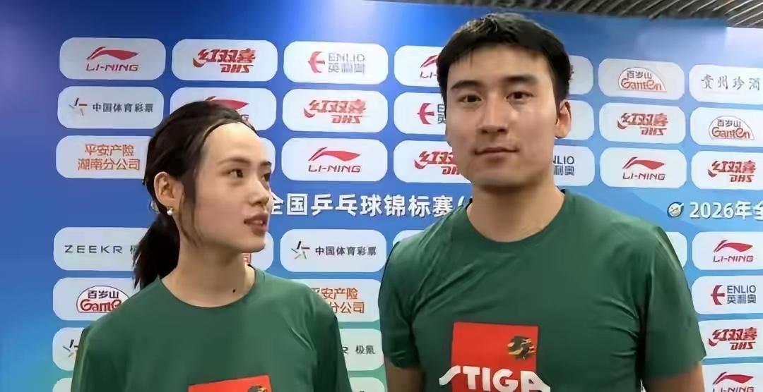 赛后接受采访时，丈夫牛冠凯激动地表示：真是没有想到能够打得这么好，我和妻子段冬妍