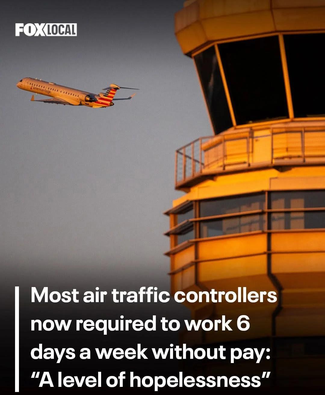 🇺🇸能不travel就不要travel
很多空管在无薪情况下要连续工作6天，