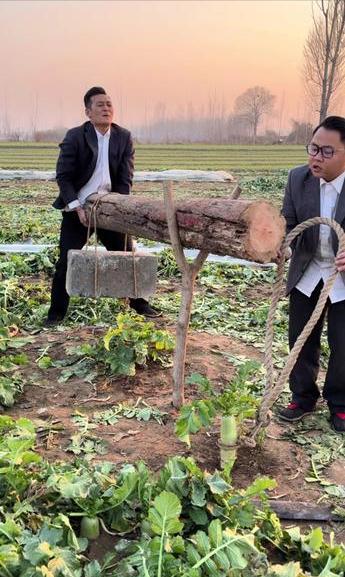 网络上的人才是真的多，今天看到一个博主的视频，拍的是如何通过利用杠杆原理拔萝卜，