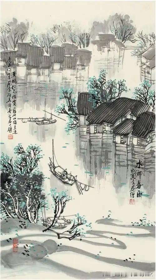 《江乡初夏即景》
——清代.华兰
三间茅屋傍江居，
椿系轻舟认老渔。
细雨新晴斜