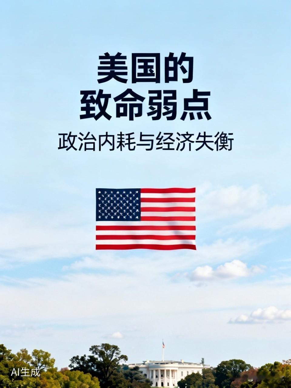 美国最大的弱点是什么? 美国虽为超级大国，但也有致命弱点。
政治上，美国三权分立