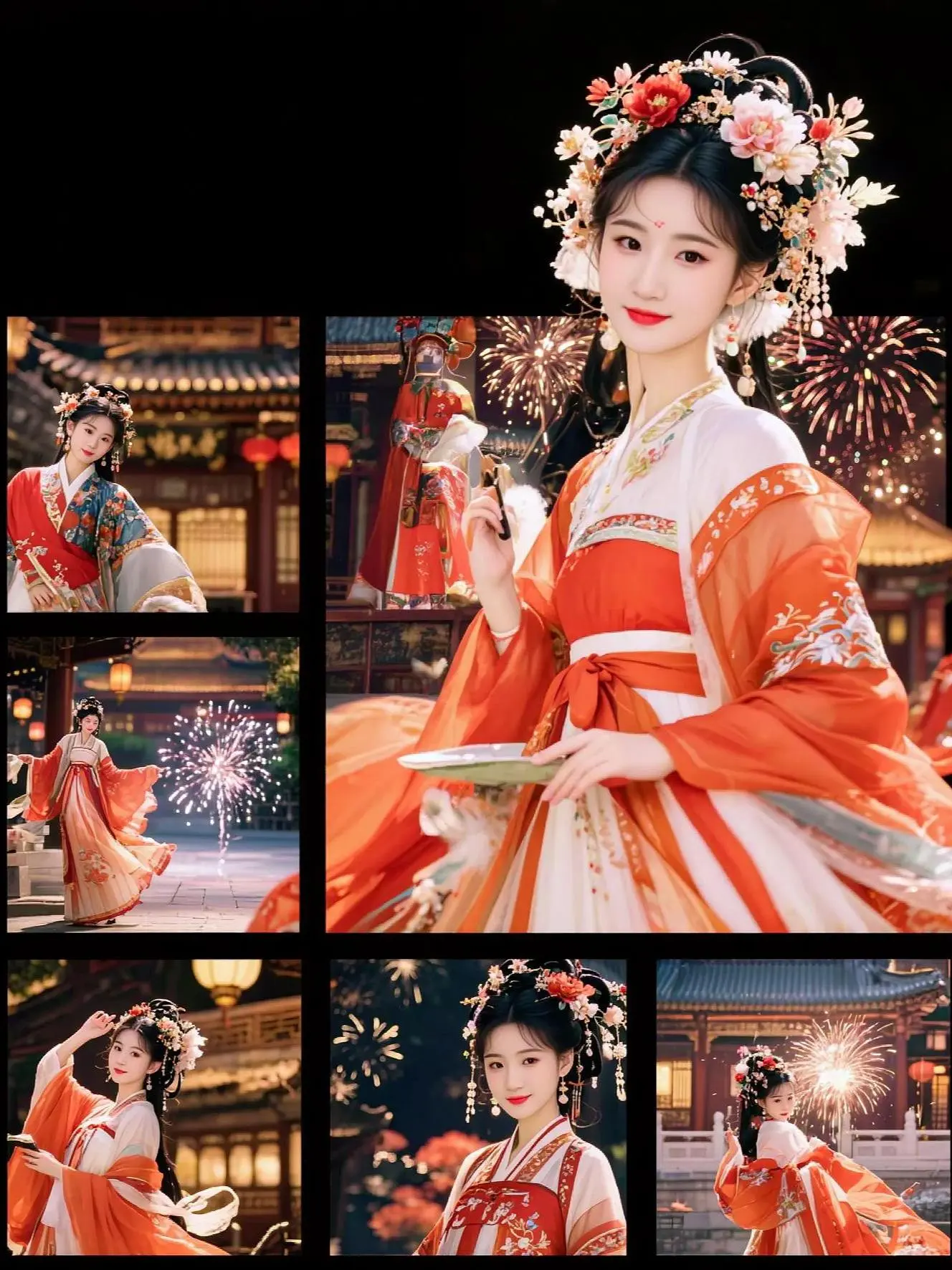 AI古风拼贴写真 ai创作