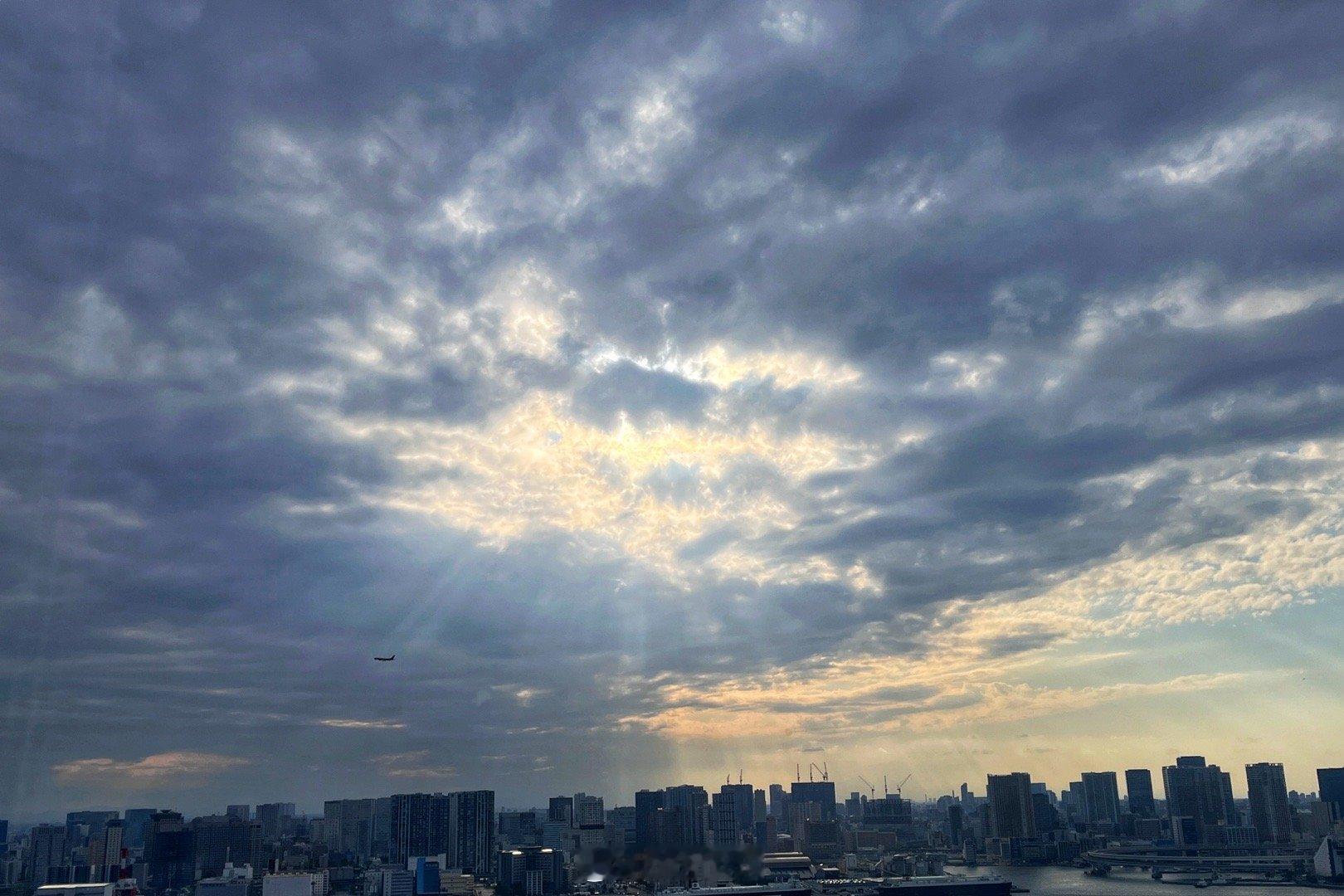 从富士电视台俯视东京湾这光看着像数码宝贝要来打吸血魔兽了  ​​​