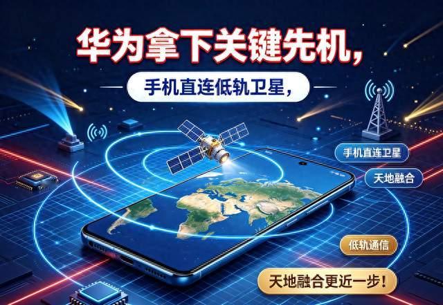 华为拿下关键先机，手机直连低轨卫星，天地融合更近一步！