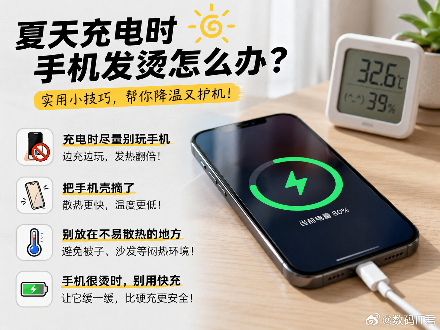 夏天充电时手机发烫怎么办夏天充电发烫，其实挺正常的，尤其是一边充电一边刷视频、打