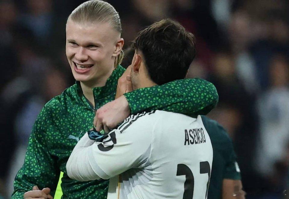 据《阿斯报》报道，曼城前锋哈兰德接受TNT体育的采访，谈及了他与皇马后卫的激烈对