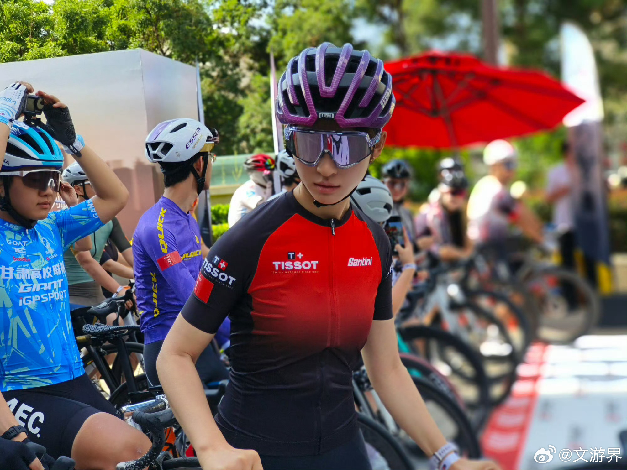 金城晨光里与天梭共启公益骑行金城骑迹天梭同行 天梭我们天生一队兰州站 今早十点，