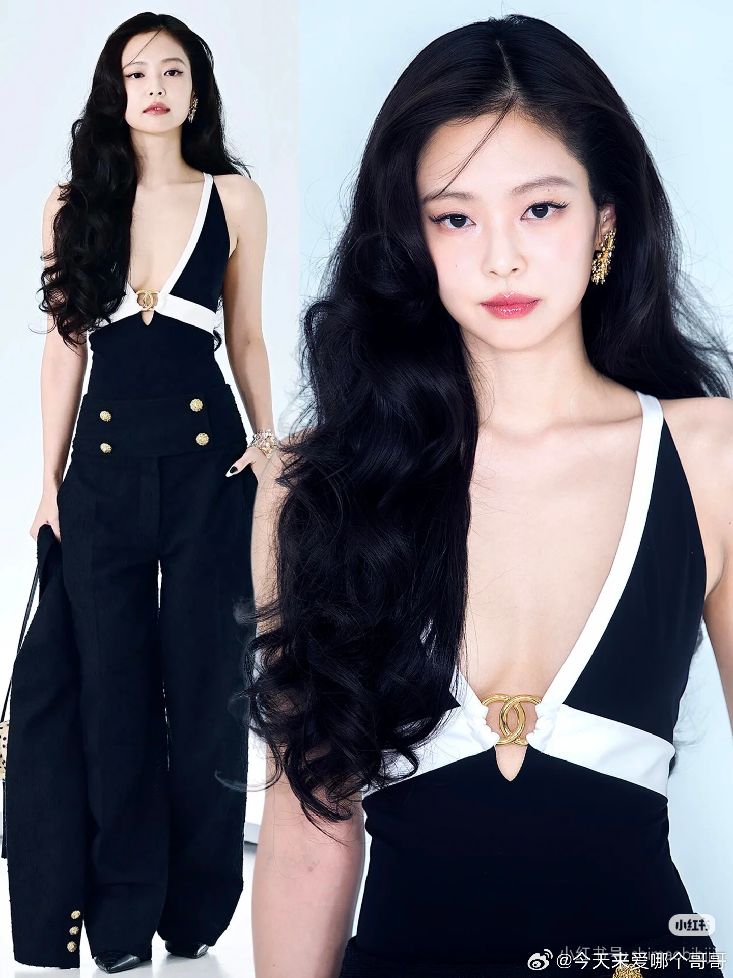 这是Jennie最好看的一套香奈儿造型 ，复古优雅 