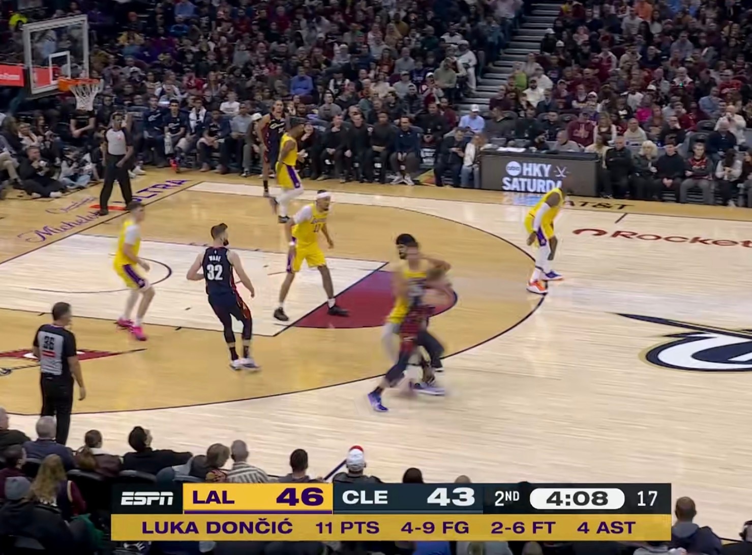 东契奇连续四罚不中，这你受得了吗？湖人vs骑士