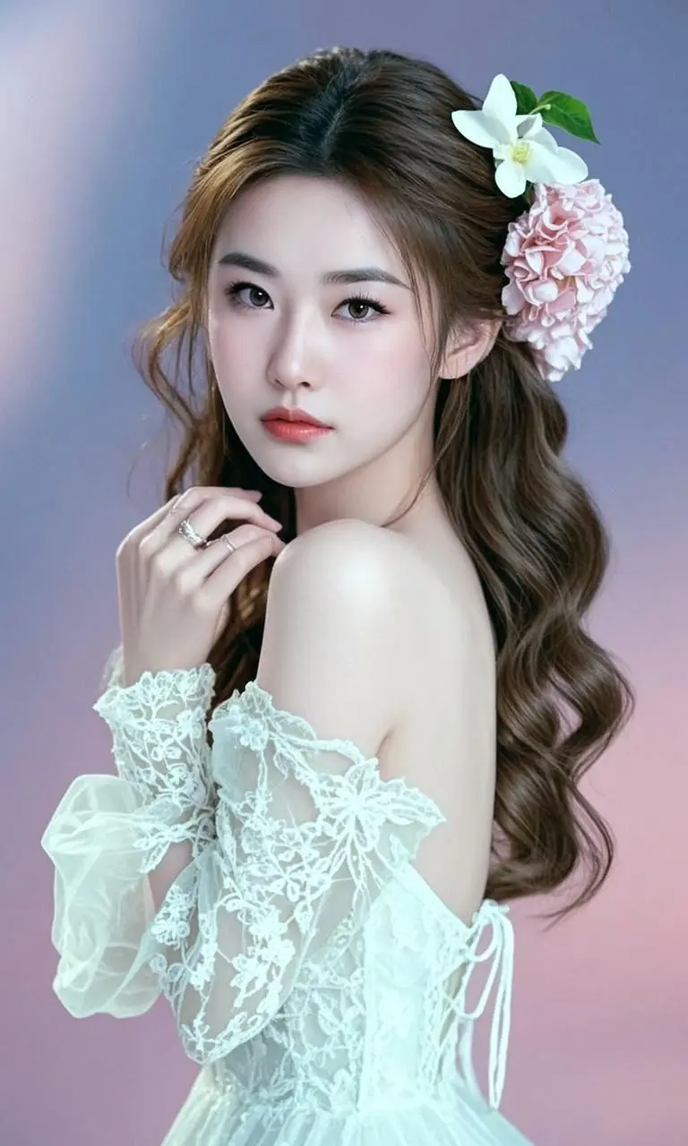 AI柔粉婚纱写真 ai创作