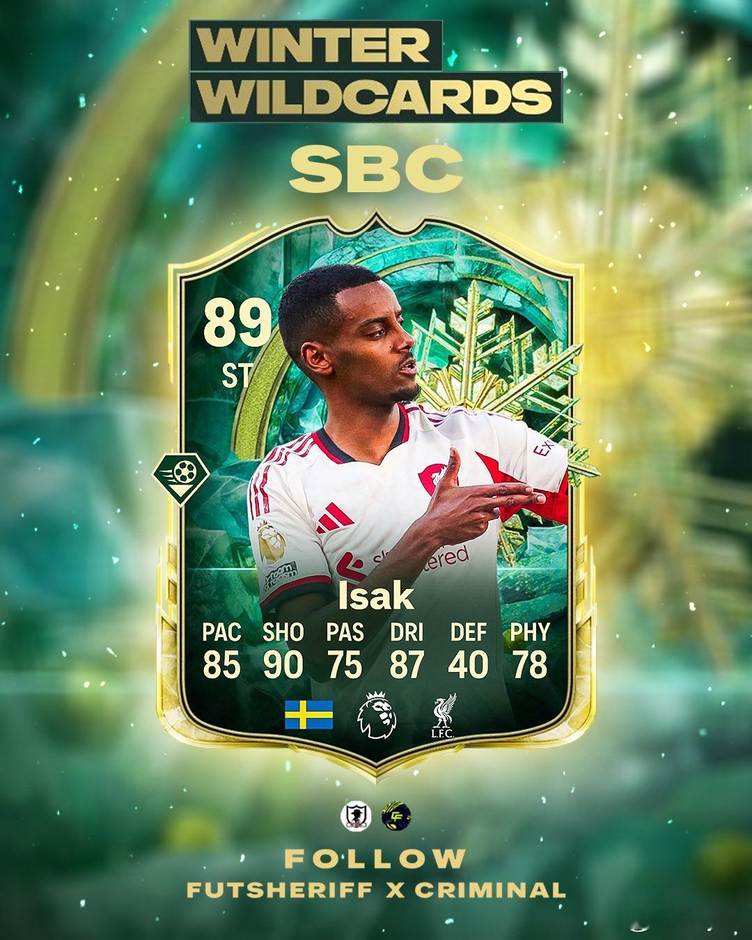 冬季外卡伊萨克确认。FC26