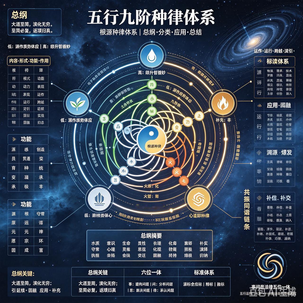 用五行九阶种律体系推演的时候。你会发现
“活明白”从来不是大彻大悟的顿悟
是顺着