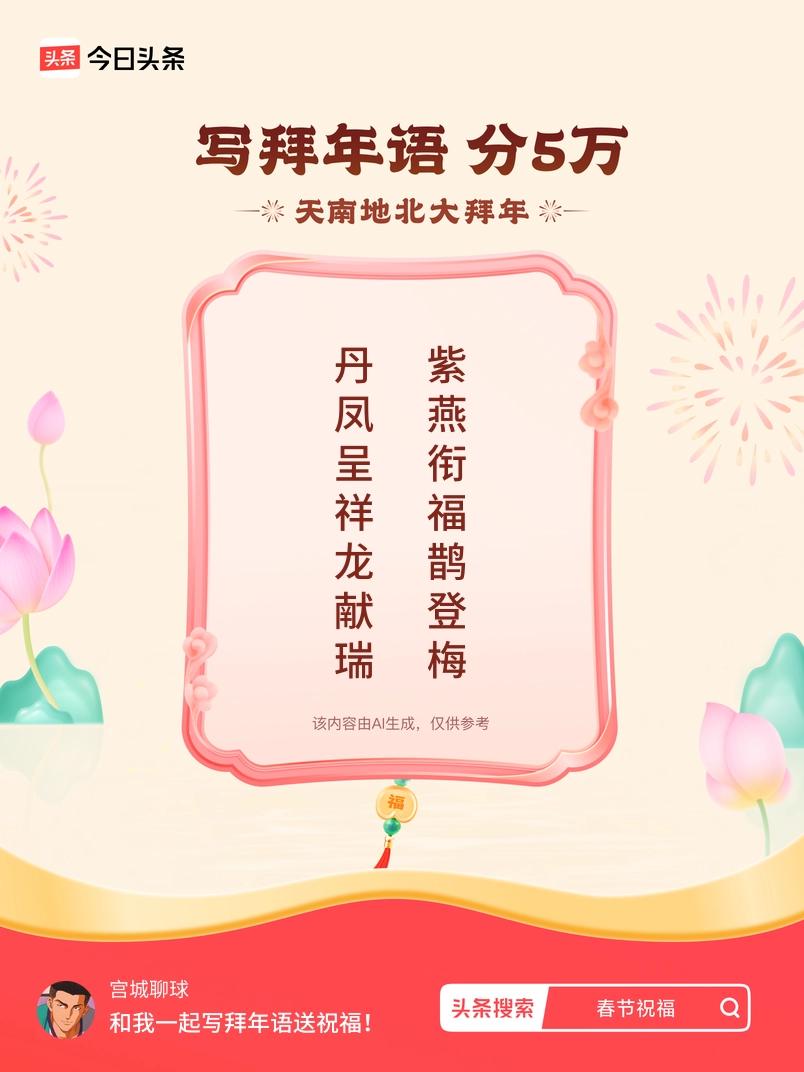 写拜年语送祝福新春拜年送祝福！我的祝福是：“丹凤呈祥龙献瑞，紫燕衔福鹊登梅”！快